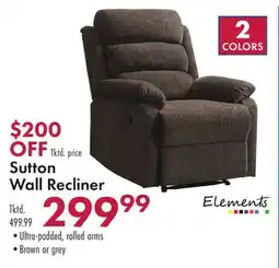 Boscov's Sutton Wall Recliner offer