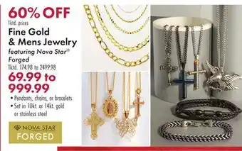 Boscov's Fine Gold & Mens Jewelry featuring offer