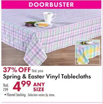 Boscov's Spring Easter Vinyl Tablecloths offer