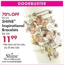 Boscov's SHINE Inspirational Bracelets offer