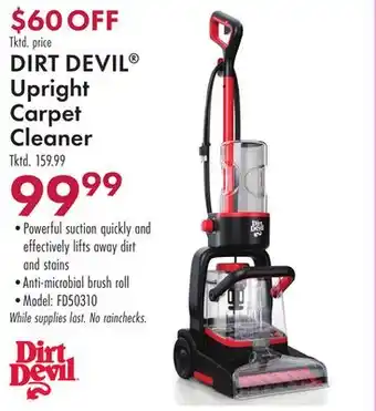 Boscov's DIRT DEVIL Upright Carpet Cleaner offer