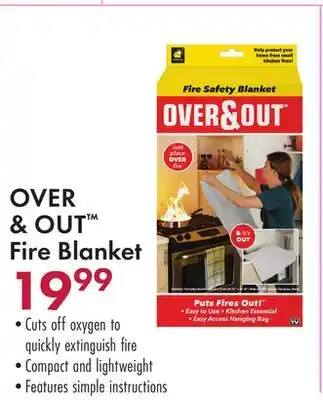 Boscov's OVER & OUT Fire Blanket offer