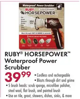 Boscov's RUBY HORSEPOWER Waterproof Power Scrubber offer