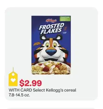 CVS Select Kellogg's cereal 7.8-14.5 oz offer