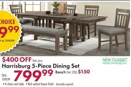 Boscov's Harrisburg 5-Piece Dining Set offer