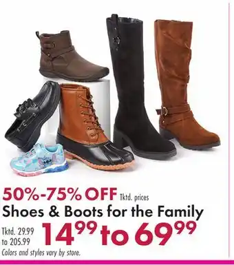 Boscov's Shoes Boots for the Family offer