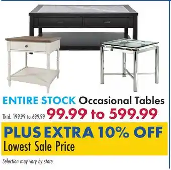 Boscov's ENTIRE STOCK Occasional Tables offer