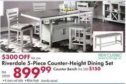 Boscov's Riverdale 5-Piece Counter-Height Dining Set offer