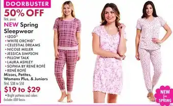 Boscov's Spring Sleepwear offer