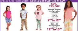 Boscov's Infants Toddlers New Spring Sets offer