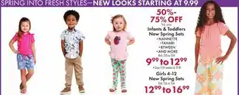 Boscov's Infants Toddlers New Spring Sets offer