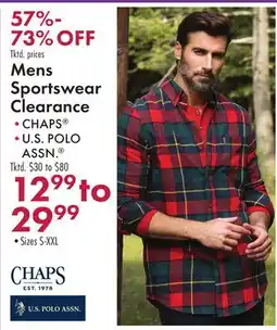 Boscov's Mens Sportswear Clearance offer