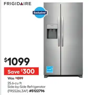 Lowe's 25.6-cu ft Side-by-Side Refrigerator offer