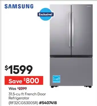 Lowe's 31.5-cu ft French Door Refrigerator offer