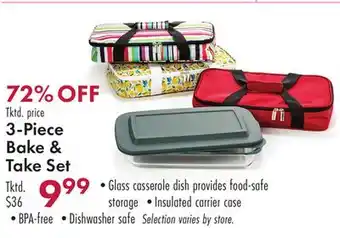 Boscov's 3-Piece Bake & Take Set offer