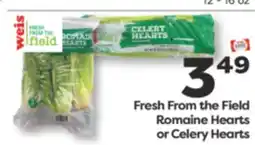 Weis Markets Fresh From the Field Romaine Hearts or Celery Hearts offer