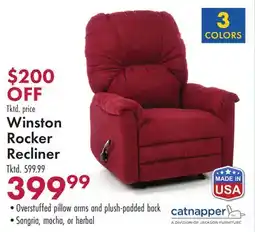 Boscov's Winston Rocker Recliner offer