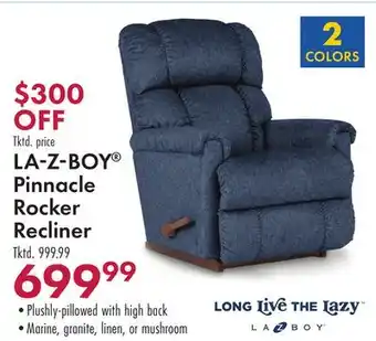 Boscov's LAZBOY Pinnacle Rocker Recliner offer