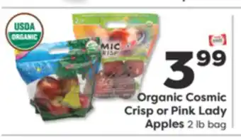 Weis Markets Organic Cosmic Crisp or Pink Lady Apples offer