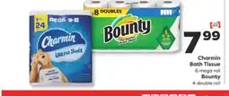 Weis Markets Charmin Bath Tissue 6 mega roll Bounty 4 double roll offer