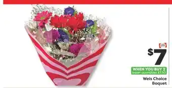 Weis Markets Weis Choice Boquet offer