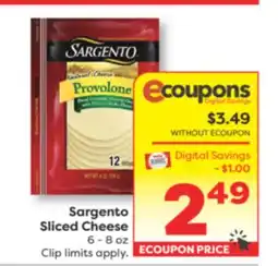 Weis Markets Sargento Sliced Cheese offer