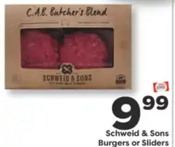 Weis Markets Schweid & Sons Burgers or Sliders offer