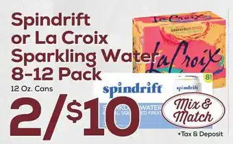 DeCicco & Sons Spindrift or La Croix Sparkling Water 8-12 Pack offer