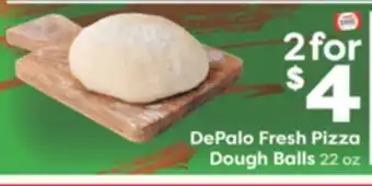 Weis Markets DePalo Fresh Pizza Dough Balls offer