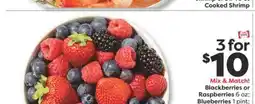 Weis Markets Blackberries or Raspberries 6 oz Blueberries 1 pint Strawberries 16 oz offer