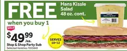 Stop&Shop Stop & Shop Party Sub offer