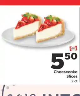 Weis Markets Cheesecake Slices offer