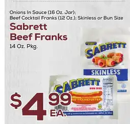 DeCicco & Sons Sabrett Beef Franks offer