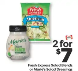 Weis Markets Fresh Express Salad Blends or Marie's Salad Dressings offer