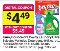 Stop&Shop Gain, Bounce or Downy Laundry Care offer