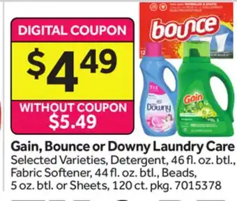 Stop&Shop Gain, Bounce or Downy Laundry Care offer