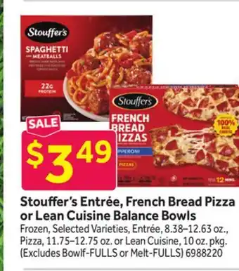 Stop&Shop Stouffer's Entrée, French Bread Pizza or Lean Cuisine Balance Bowls offer