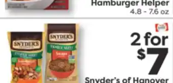 Weis Markets Snyder's of Hanover Family Size Pretzels offer