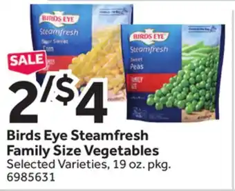 Stop&Shop Birds Eye Steamfresh Family Size Vegetables offer