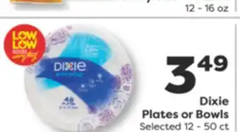 Weis Markets Dixie Plates or Bowls offer