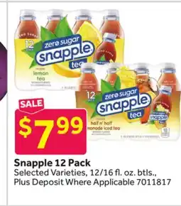 Stop&Shop Snapple 12 Pack offer