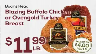 DeCicco & Sons Boar's Head Blazing Buffalo Chicken or Ovengold Turkey Breast offer