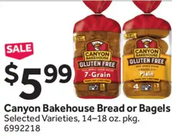 Stop&Shop Canyon Bakehouse Bread or Bagels offer