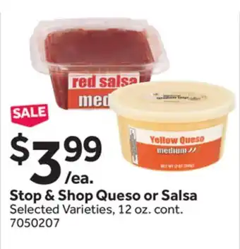 Stop&Shop Stop & Shop Queso or Salsa offer