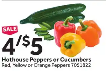 Stop&Shop Hothouse Peppers or Cucumbers offer