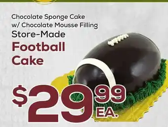 DeCicco & Sons Chocolate Sponge Cake Football Cake offer