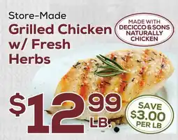 DeCicco & Sons Grilled Chicken w/Fresh Herbs offer