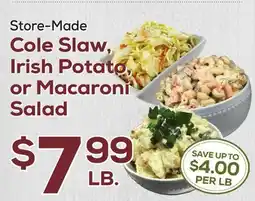 DeCicco & Sons Cole Slaw, Irish Potato, or Macaroni Salad offer