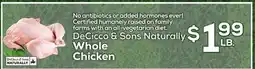 DeCicco & Sons DeCicco & Sons Naturally Whole Chicken offer