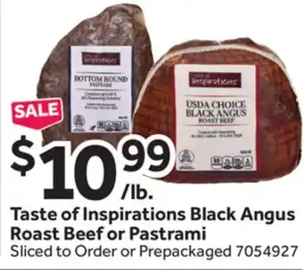 Stop&Shop Taste of Inspirations Black Angus Roast Beef or Pastrami offer